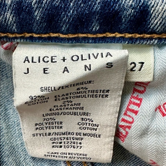 Alice + Olivia Gray Flare Jeans - Picture 7 of 7